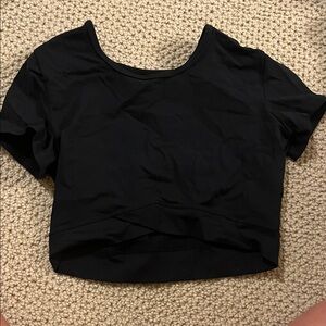 Black Athletic Women's Crop Top